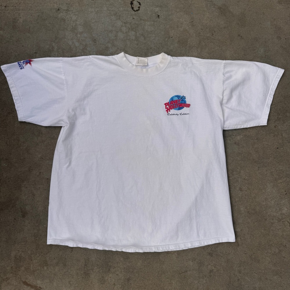Vintage Planet Hollywood Arnold Schwarzenegger Inner-City Games Shirt XL White